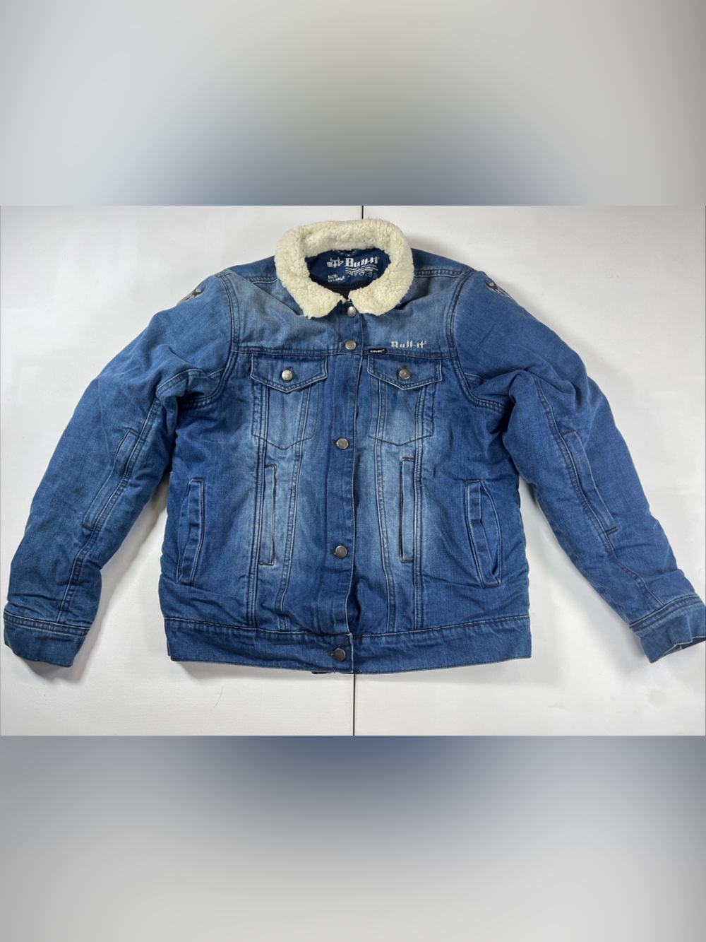Bull-It Covec Womens Denim Tracker SR6 Jacket Sherpa Collar Padded Size XXL